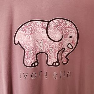 ivory ella Purple Paisley Longsleeve Pocket Tee